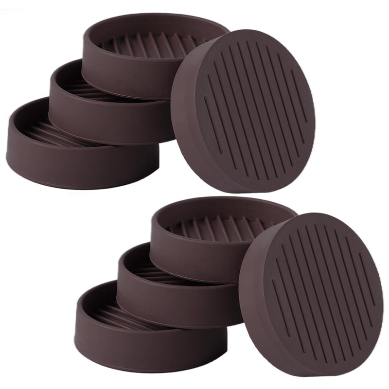 Jayen 2x2 Round Rubber Furniture Caster Cups, Anti-Sliding Furniture Pads Bed Stopper Floor Protectors with Grip - Protect Any Flooring - Image 1